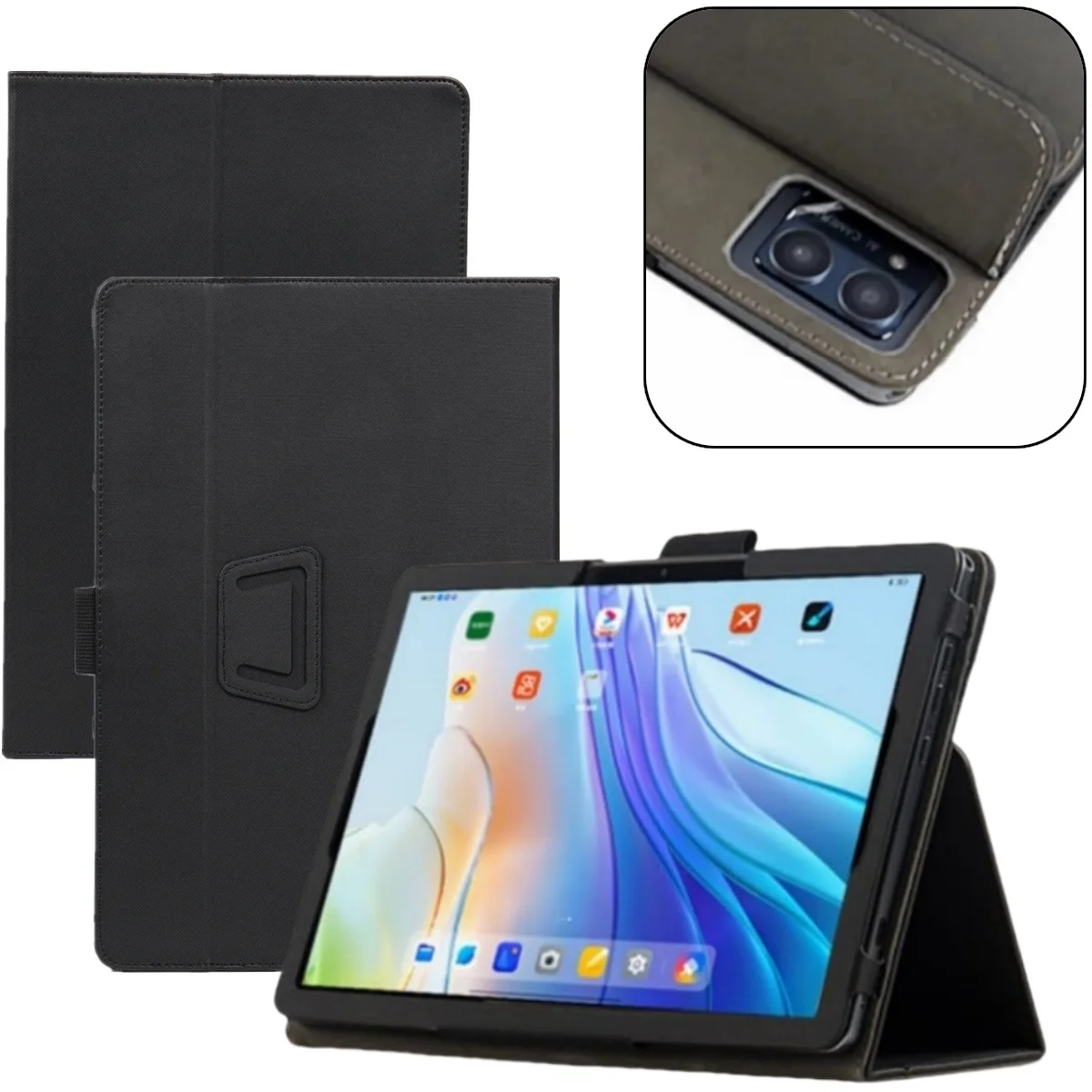 Premium Magnet Cover: PU Leather Folio Folding Stand Case