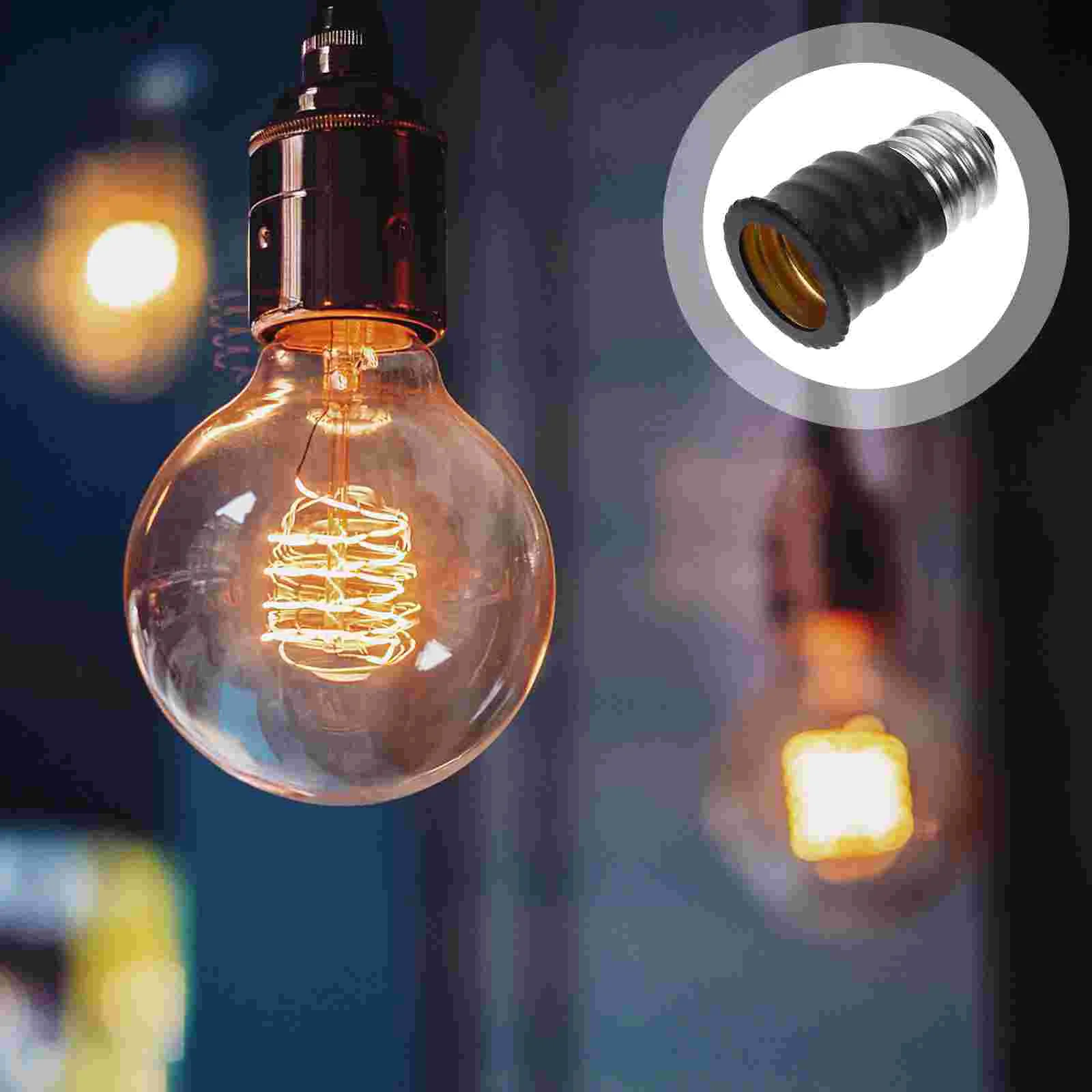 

15 Pcs E12 Conversion Lamp Head E14 Socket Adapter Light Bulb Base Converter Abs Holders