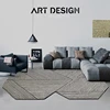 Special-Shaped Thick Plush Mat, Irregular Carpet, Black and White Line Rug, Bedroom Cloakroom, Dresser, Art Design 1