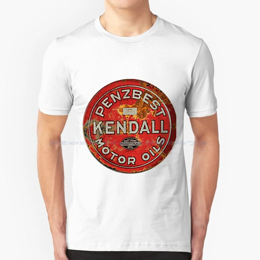 Kendall Motor Oil T-Shirt T Shirt 100% Cotone Tee Motor Oil Back Catalogo Automobile Car Engine Garage Grunge Kendall Lubrificante