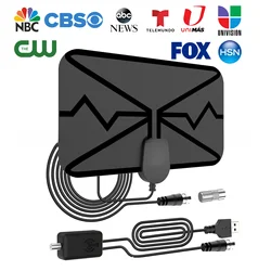 Mini TV Antenna 4K Digital TV Antenna Indoor Amplifier Signal Intensifier TV Antenna