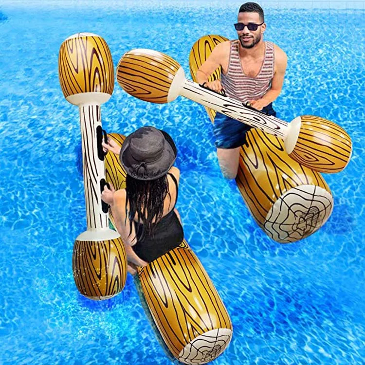 

4 Pcs Inflatable Pool Floats, Pool Rafts Row Toys For 2 Players Adults Children Summer Pool Party Floating Toys for Kids