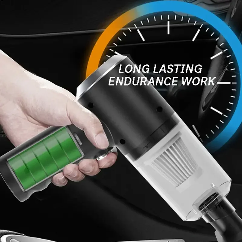 Car Vacuum Cleaner Combination Vacuum Cleaner USB Charging Car Household Vacuum Cleaner Small Car with Fully Automatic High Power Powerful Cleaning