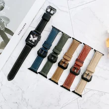 

Leather Band For Apple watch 7 45mm 41mm series 6 5 4 SE 44mm 40mm Sports breathable bracelet wristband for iwatch 3 2 42mm 38mm