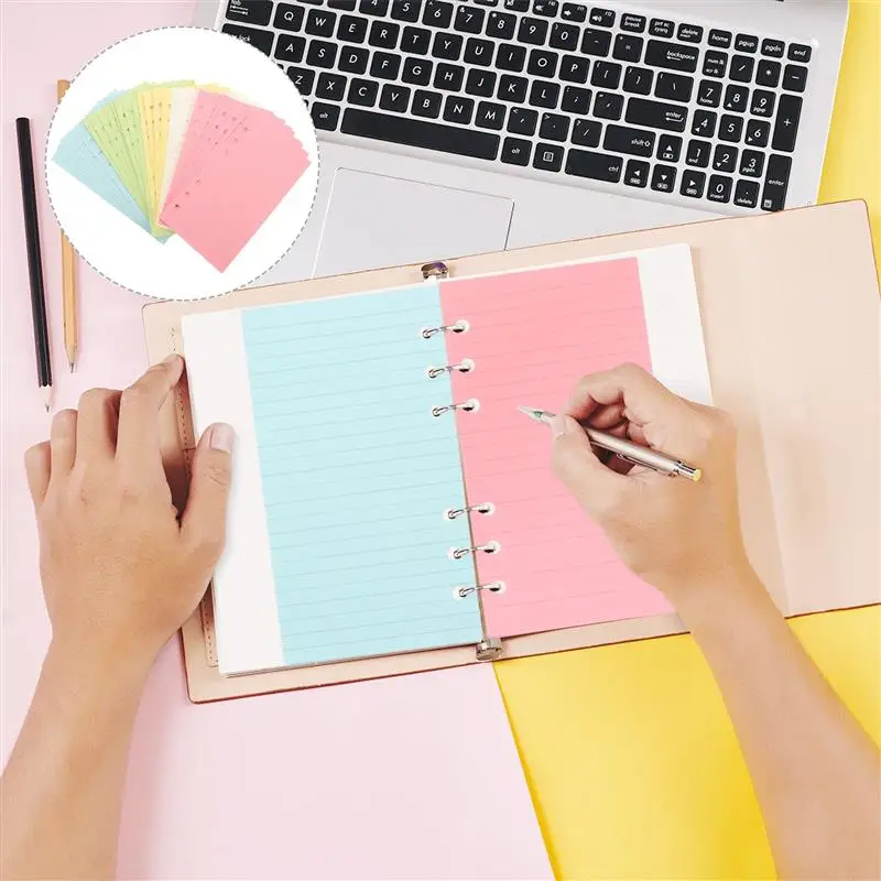 50 Sheet A5 A6 Loose-leaf Colorful Refill Inner Page Line Blank Grid Inner Page Stationery Planner Note Book Filler Paper