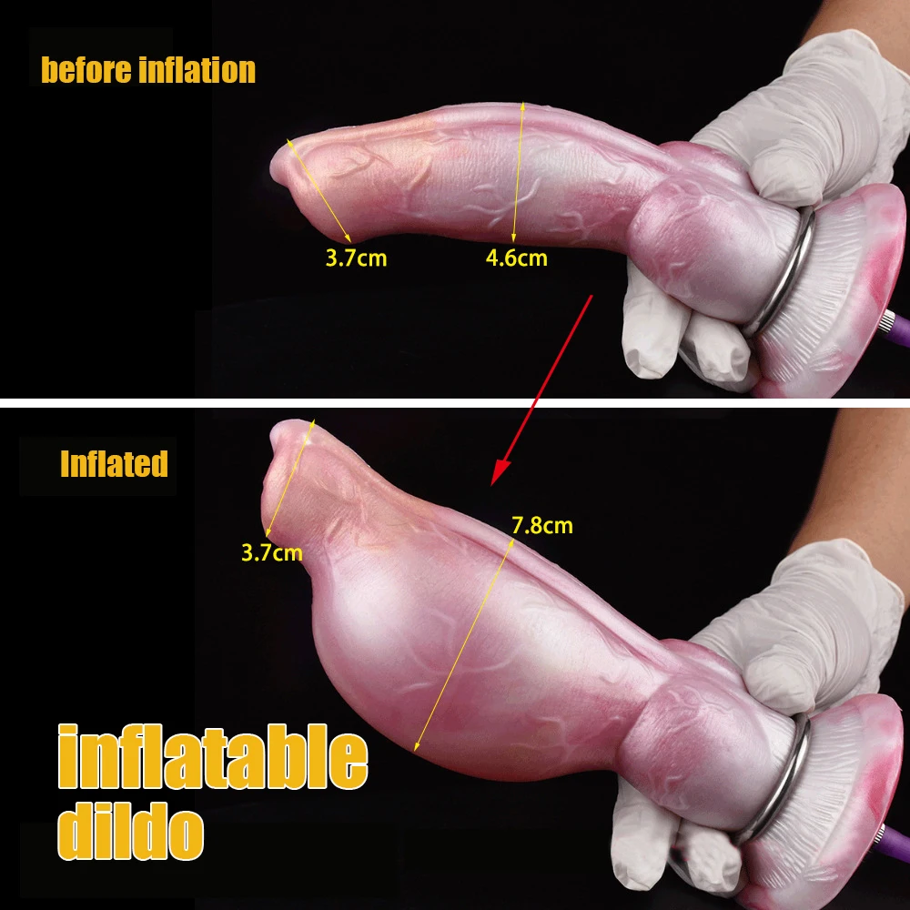 Inflatable Expand Silicone Dildo Expansion Penis Strap-On Dildos Gode Dick Cock Masturbator Adult Sex Toys For Woman Sex Shop 18 pic
