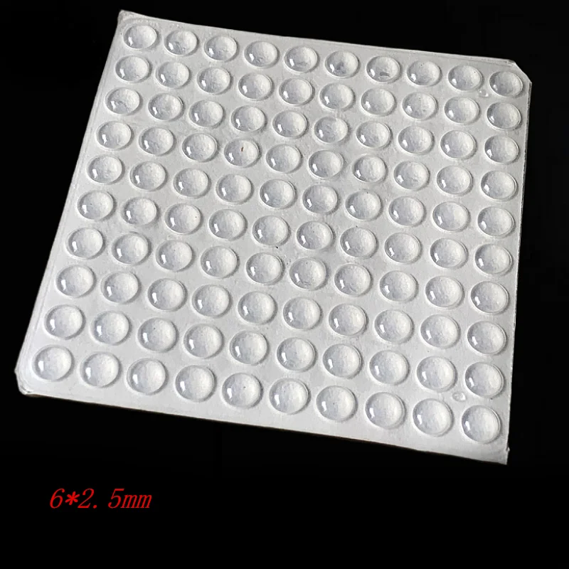 6-10mm*1.5-4mm 100pcs Self Adhesive Round Soft Silicone Rubber Bumpers Clear Black Anti Slip Shock Absorber Feet Pads Damper
