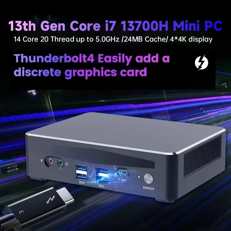 13Th Gen Intel Mini Pc Core I5 1340P I7 1360P 13700H Nuc 2Xlan I225-V 2.5G Windows 11 2 * Ddr5 Pcie4.0 Computer Da Gioco Host Wifi6