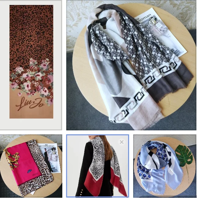 

Foreign trade Italian original single trend classic fashion light luxury all-match scarf shawl dual-use