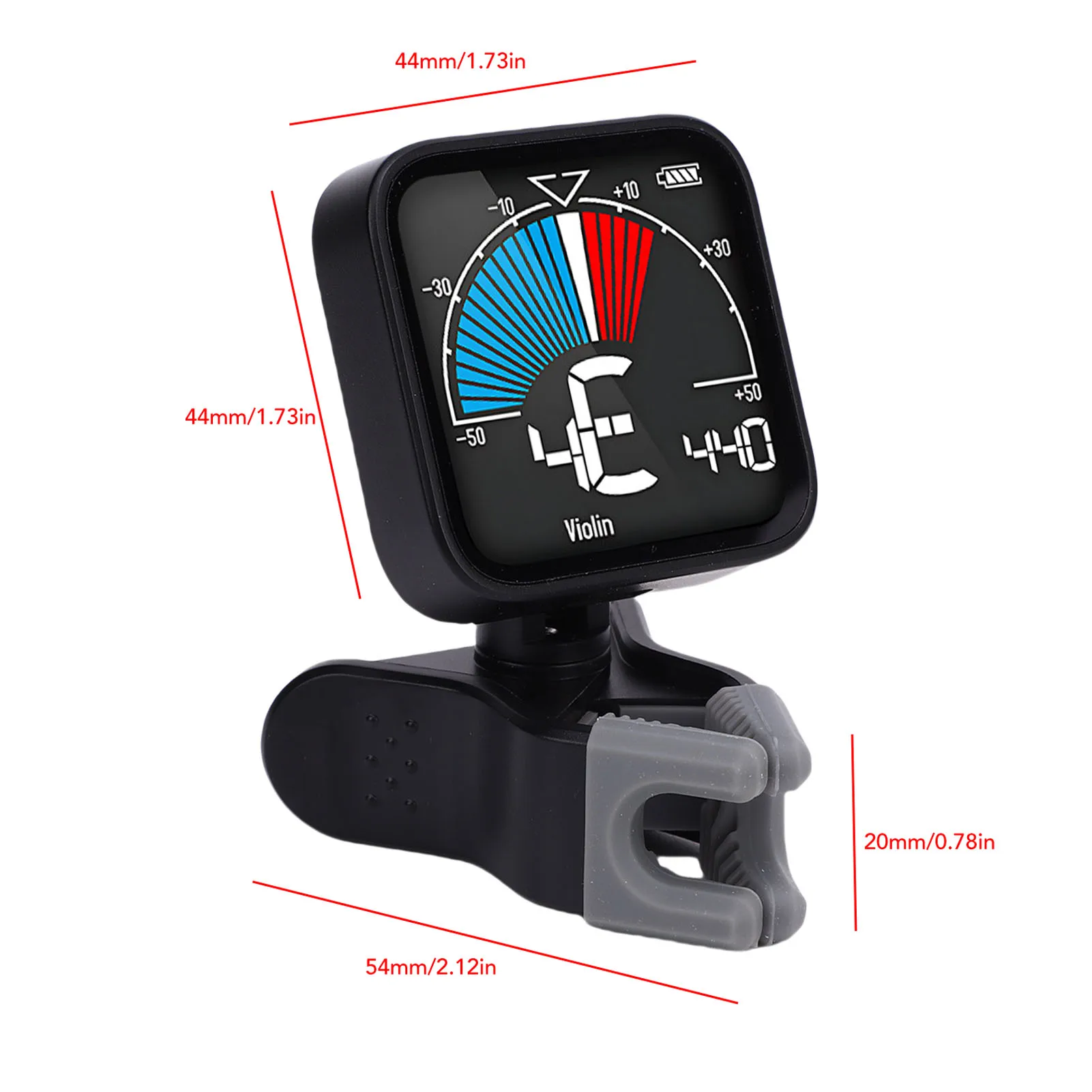 Professional Electronic Violin Tuner and Metronome with Clear Display and Clamp