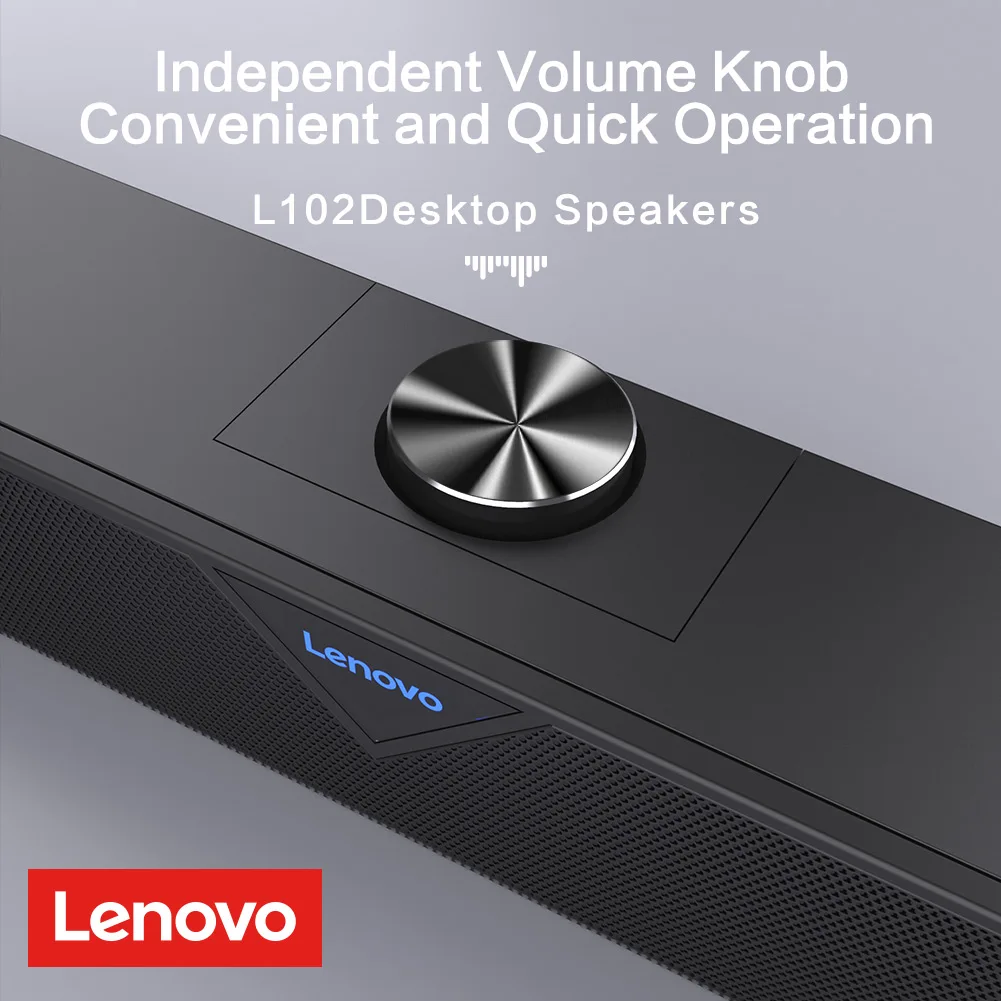 Original Lenovo Lecoo L102 TV Sound Bar 3.5mm Aux Desktop Stereo Speaker Wired Home Surround For PC Theater TV Music Loudspeaker computer loudspeaker soundbar speakers tv speakers speaker units