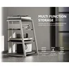 home. Design 4-Tier AV Media Stand Corner Shelf Stand Wooden Corner Shelves Component Cabinet Stereo Rack Audio Tower 5