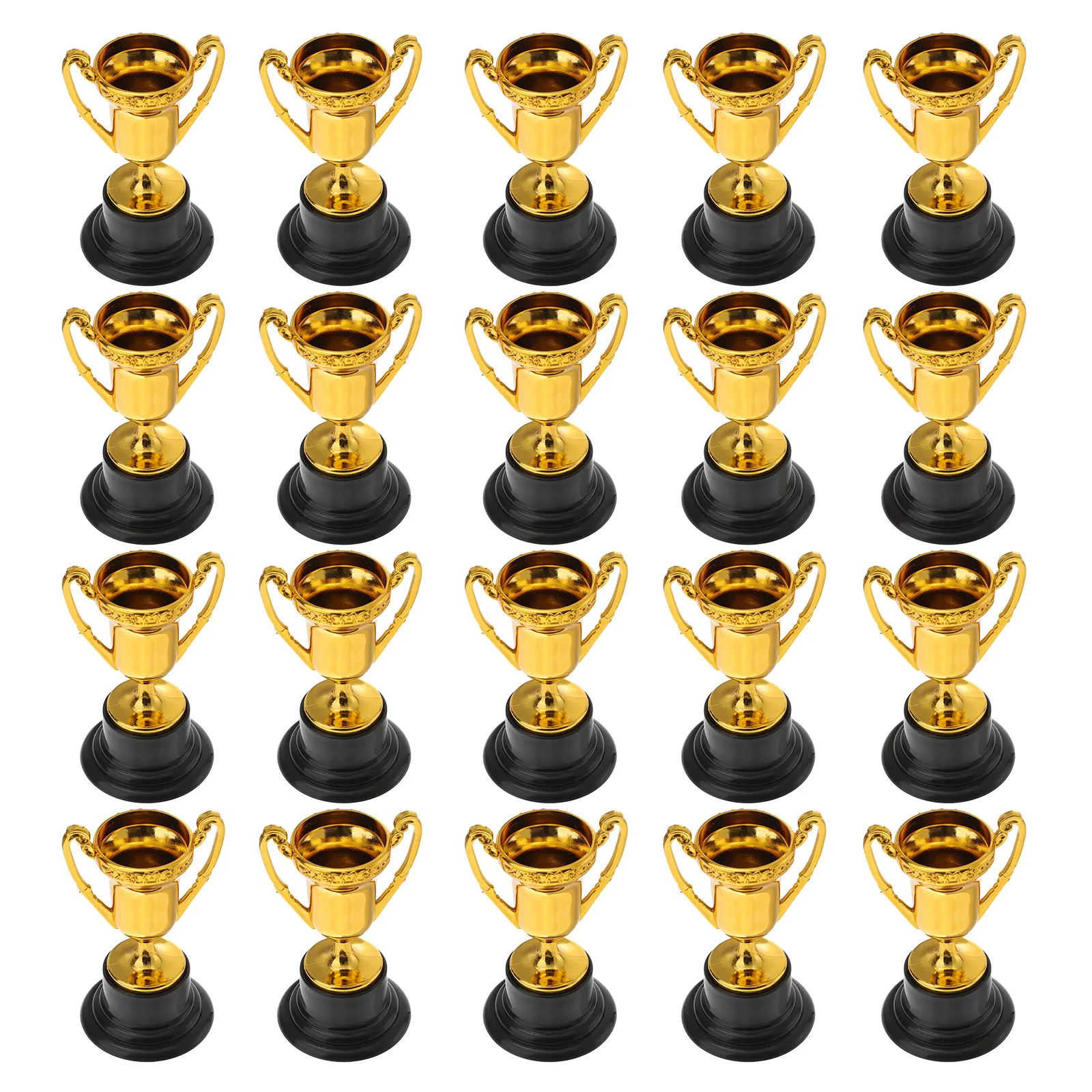 Award medals 20pcs Mini Plastic Gold Reward Trof&eacute;us Cup Soccer Medals Prize Cup Early Educational Kids Kids Gold Awards Football Gifts