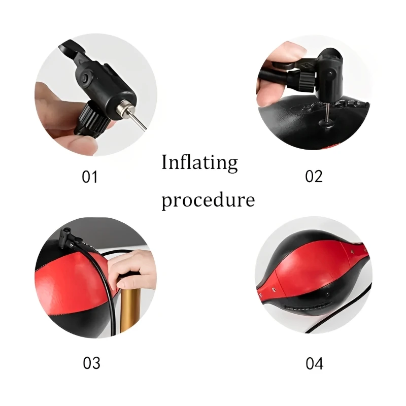 Boxing Punching Bag Quality PU Leather Boxing Punching Bag Pear Inflatable Speed Double End Training Reflex Ball Hangings Swivel Exercise Fitness