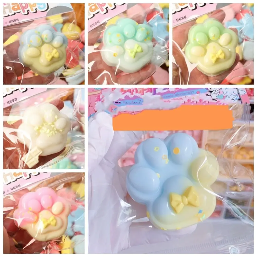 Simulation Cat Paw Squishy Fidget Toy Cute Plush Cat Paw Silicone Slow Rebound Pinch Decompression Toy Stress Release Vent Toy 5