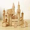 3D Puzzles Lost Castle Wooden Assembly Model Kit Handmade Toys model building kits wood DIY Assembly Jigsaw Toy for Kids Adults 2