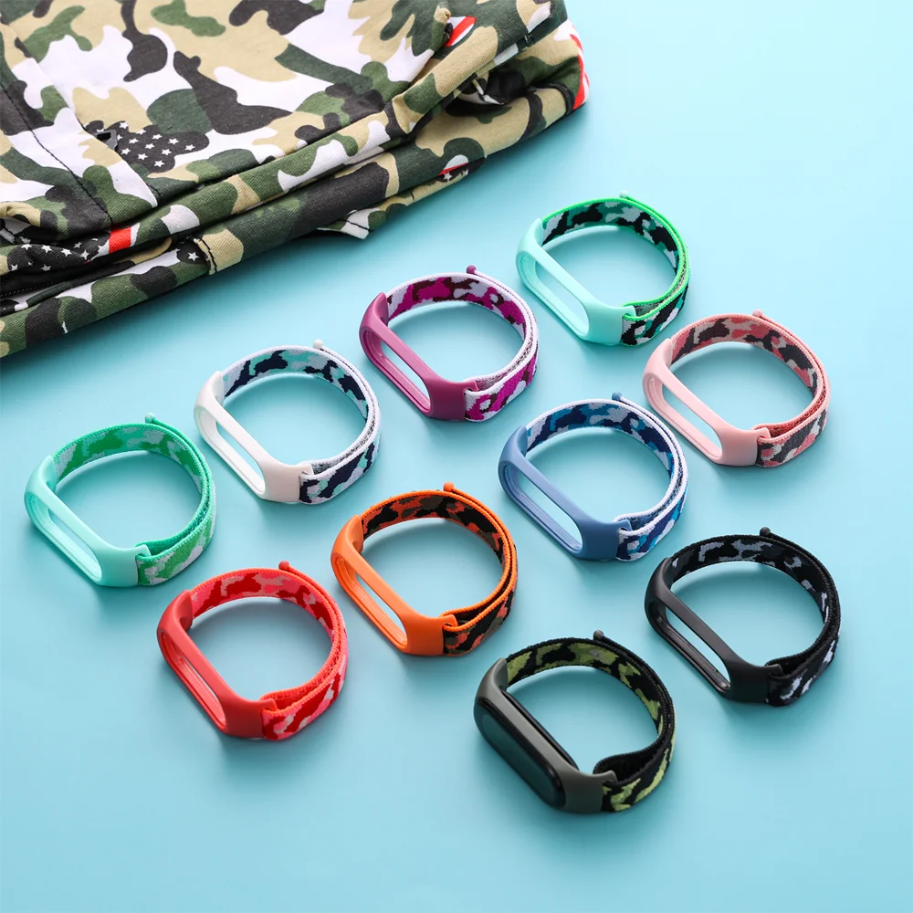 

Bracelet For Mi Band 7 6 Strap Nylon Sport Loop Watch Belt Pulsera Correa Mi Band 4 Wristband For Xiaomi Mi Band 5 4 3 Bracelet