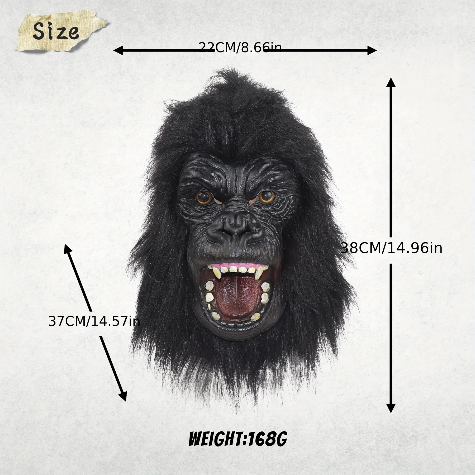 Chimpanzee Animal Mask Suitable for Party Dance Performances Latex Headgear Props 1Pc