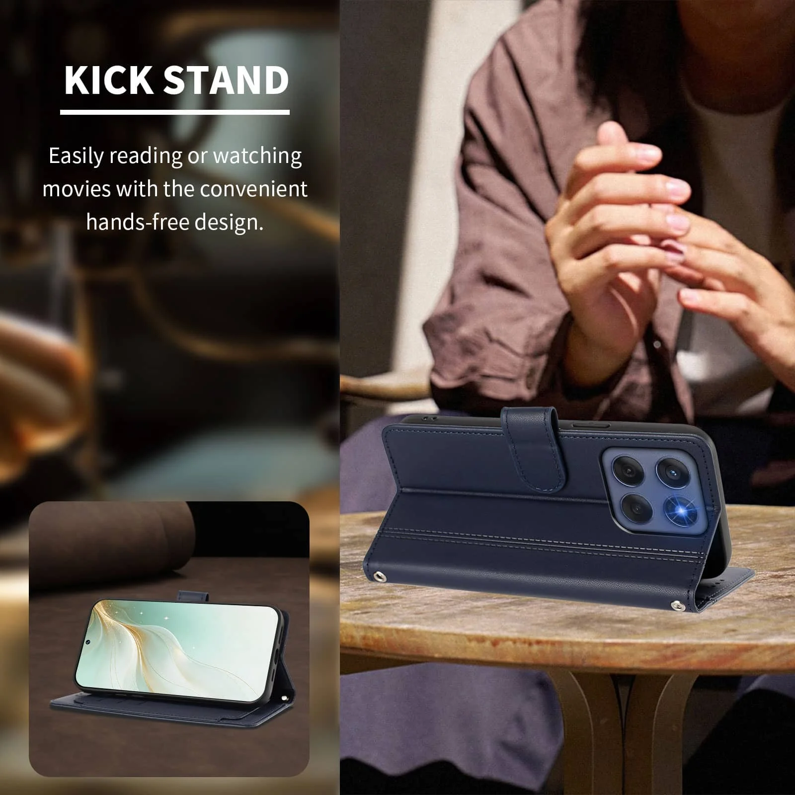 Slim Flip Magnetic Clasp Wallet Case with Enhanced Design​