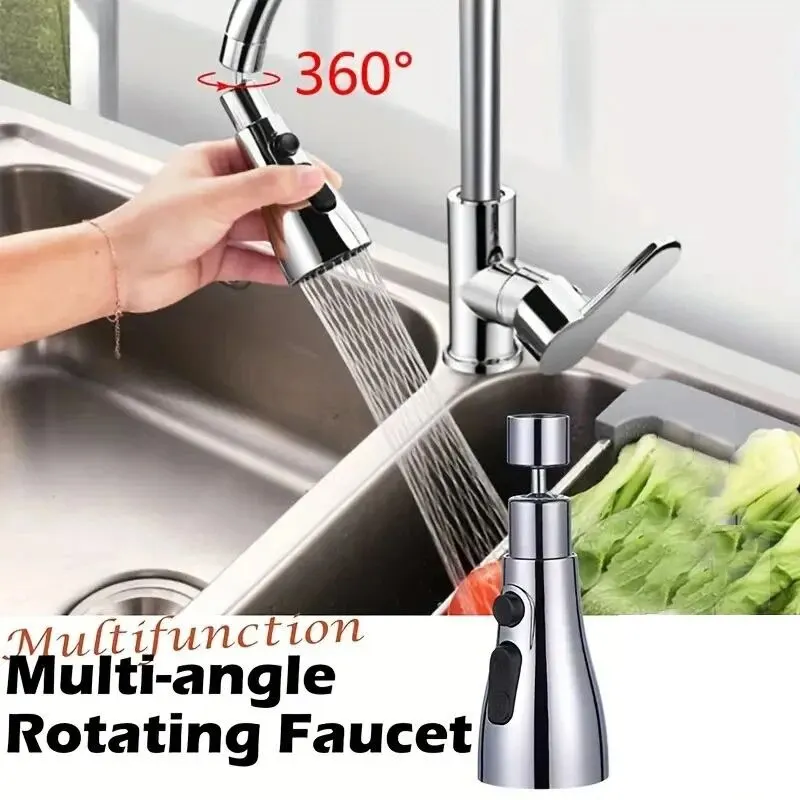 Faucet Extender Metal Alloy Three Modes Water Saver