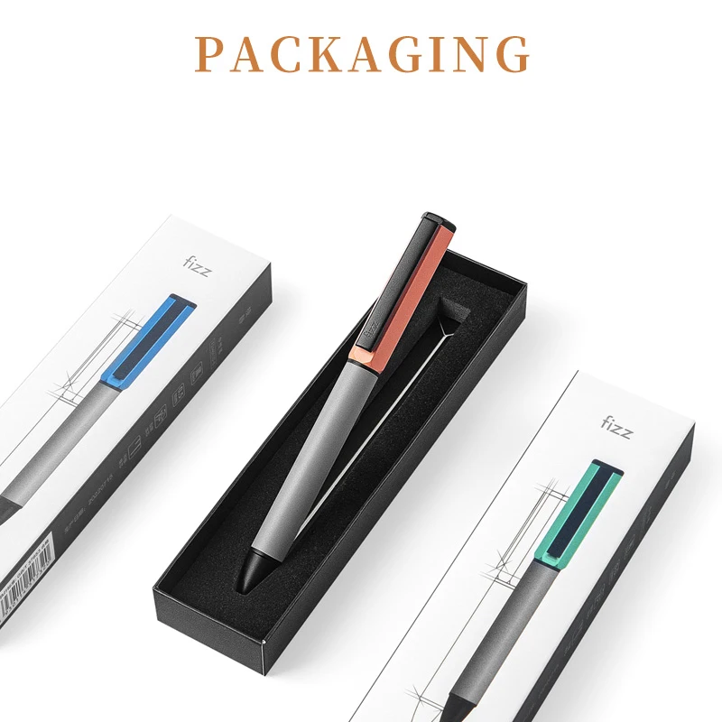 FIZZ Metal Gel Pen Rotating 0.5MM Black Ink Refills Singing Caneta High Value Creative ballpoint Stylo Writing Stationery Supply 3