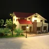 10pcs Model Railway HO Scale 1:87 Hanging Lamp Outdoor Wall Goose Neck Light LED Steel Column Model Lampposts Resistors Lamps 2