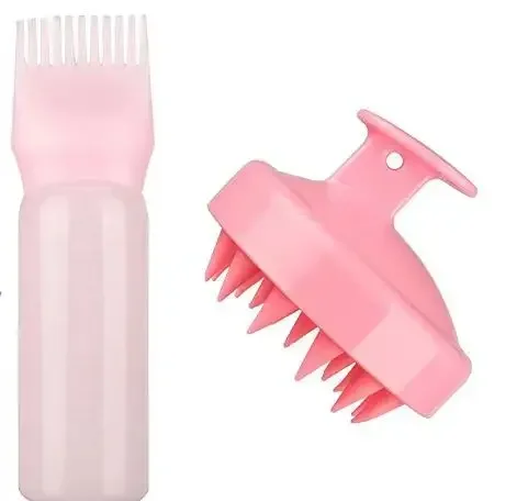 Hair Oil Dispenser Bottle Root Comb Applicator Dispenser For Hair Oil Reusable Scalp Massager Shampoo Brush Dye Tool hair oil applicator bottle