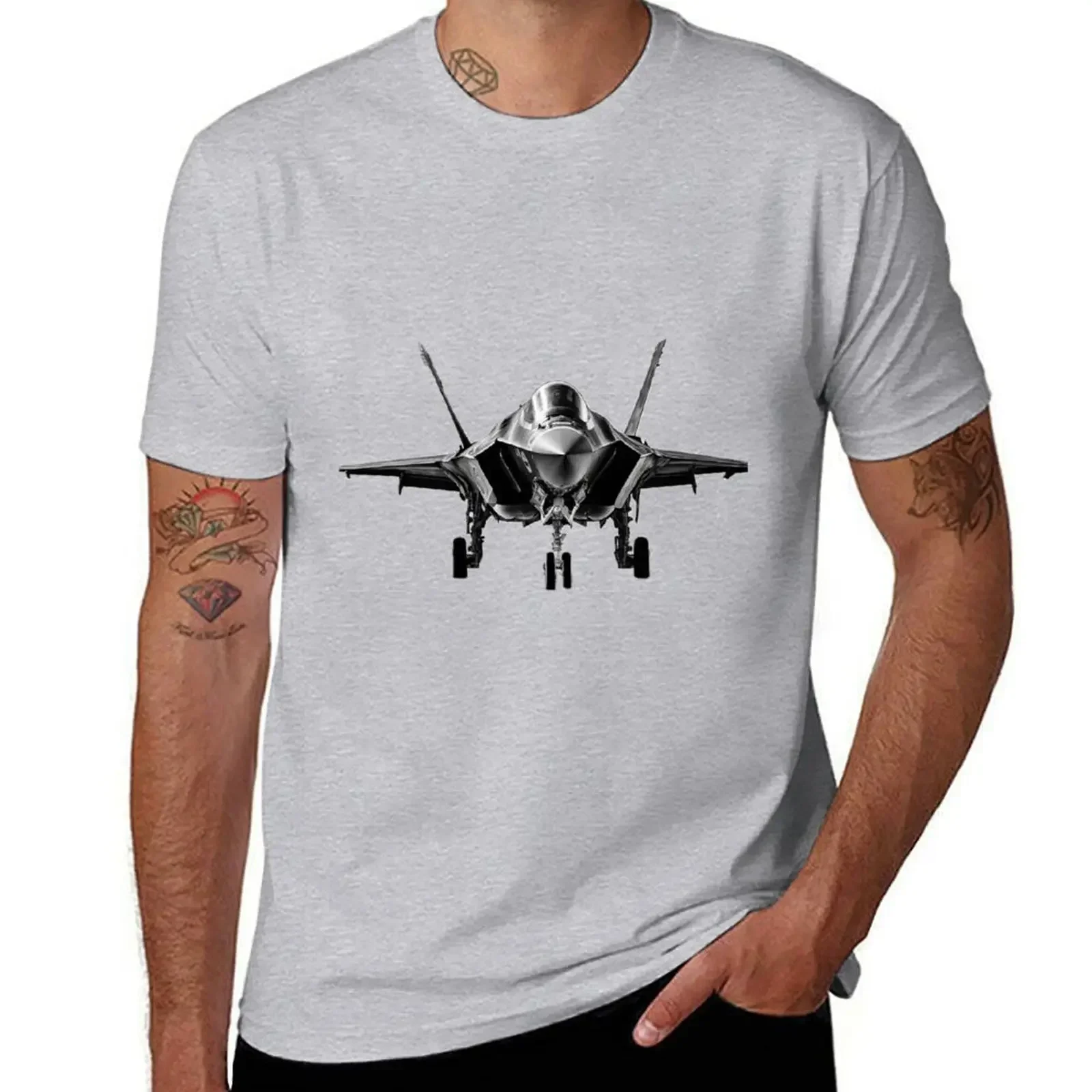 

F-35 Fighter Jet T-shirt blacks summer tops mens graphic t-shirts hip hop