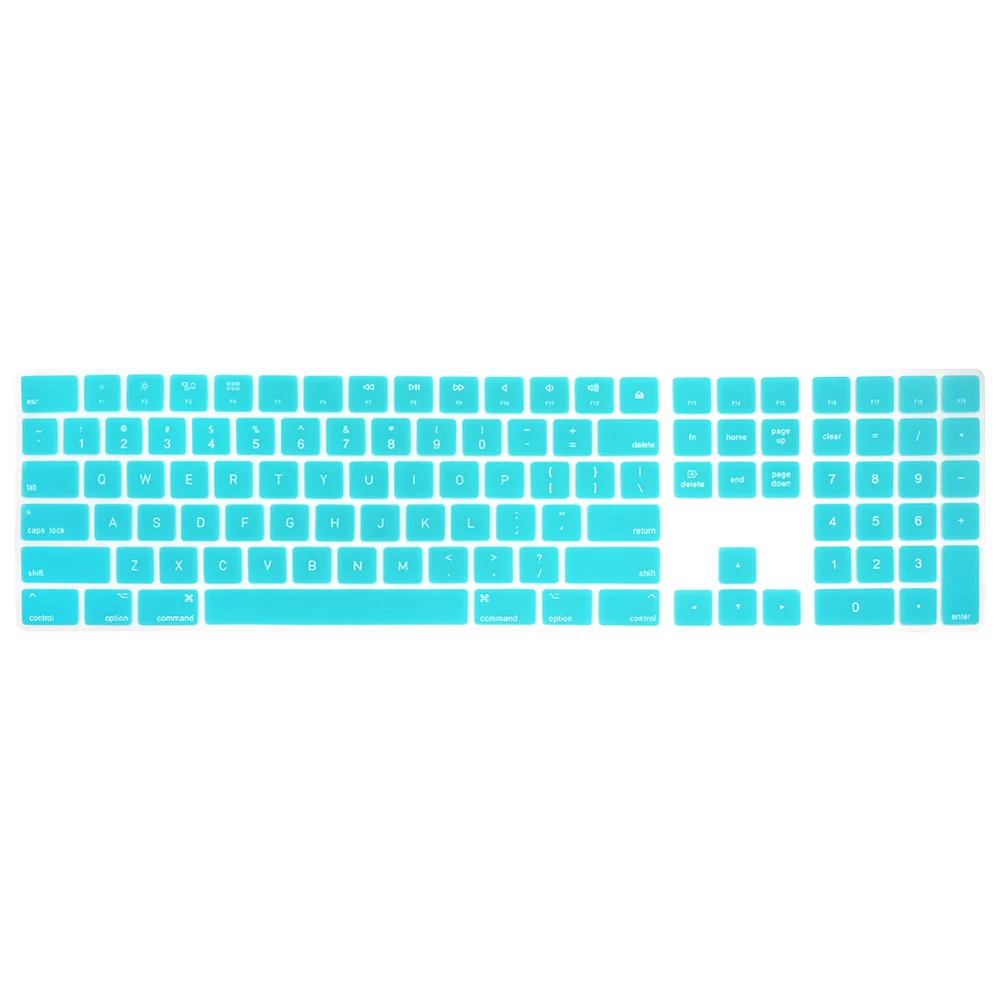 Premium Silicone Keyboard Cover for US Layout Apple Magic Keyboard with Numeric Keypad