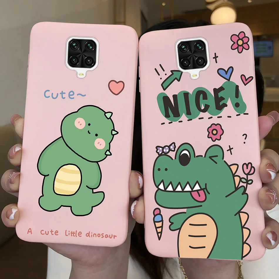 Funda trasera de silicona con patrón de dibujos animados para Xiaomi Redmi  Note 9 Pro Max 9S