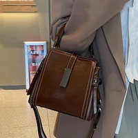 Toptrends Genuine Leather Wide Strap Small Shoulder Crossbody Bags For Women 2025 Luxury Designer Bucket Tote Ladies Handbags 1