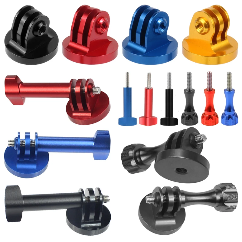 

CNC Aluminium Small Tripod Mount Adapter M5 Thread Screw for GoPro Hero 9 8 7 6 5 4 Session 2 3 SJcam Yi EKEN Action Cameras