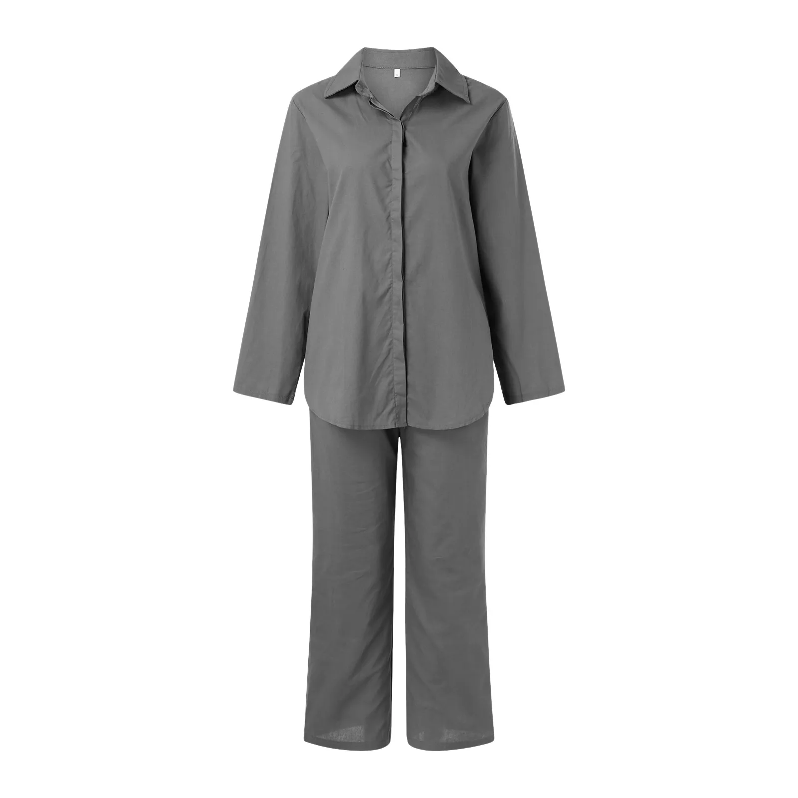 

Two Piece Set Fashion Office Suit Womens Thin Cotton And Linen Casual Comfortable Breathable And Commuting Solid Color Suits