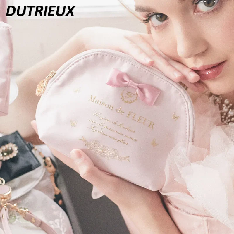 Fashion Cosmetic Bags Japanese Style New Noodles Shell Cosmetic Bag Coin Storage Bag Sweet Cute Lolita Make Up Organizer Bag