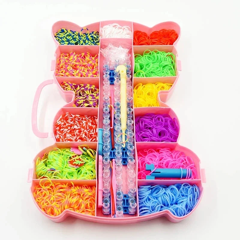 DIY Hand Made Rubber Bands Twist Loom Set Rubber Loom Bands Kits Friendship Bracelet Maker Making Kit for Kids loom band weaver kit,loom band kit,loom band weaver,rubber band bracelet kit,jewellery making kit,friendship bracelet making kit