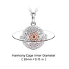Eudora 18mm Harmony Ball Flower Cage Pendant Necklace Angel Caller Baby Chime Bola Fashion Pregnancy Jewelry Ladies Gift for Mom 2