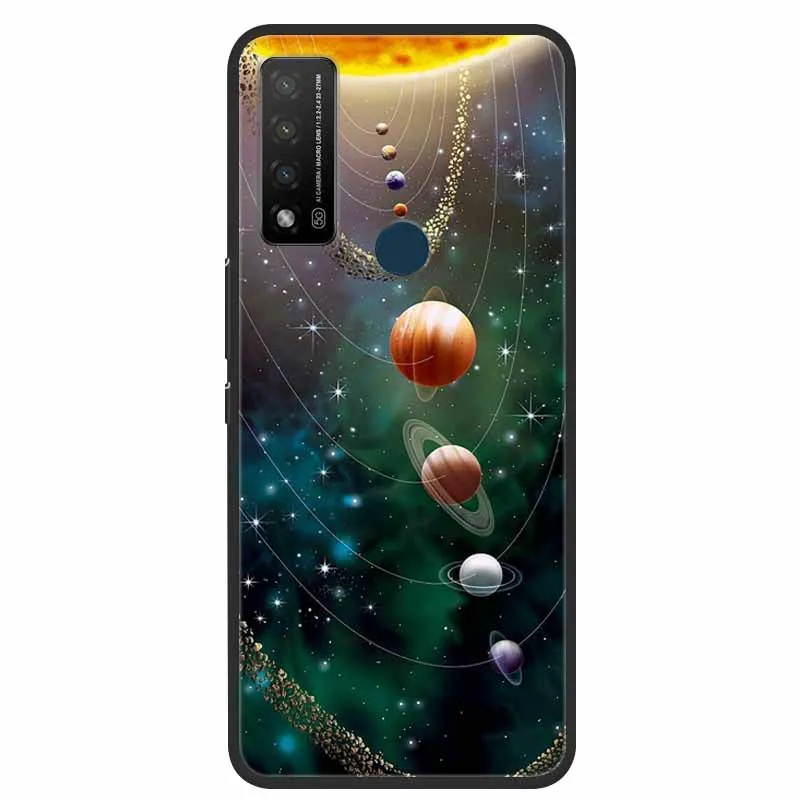 Soft TPU Panda Cats Print Silicon Protector Cover - Black Capa s