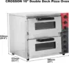 listed Commercial Double Deck 16 inch  Electric Pizza Oven with pizza stone,  Indoor Pizza ove 5
