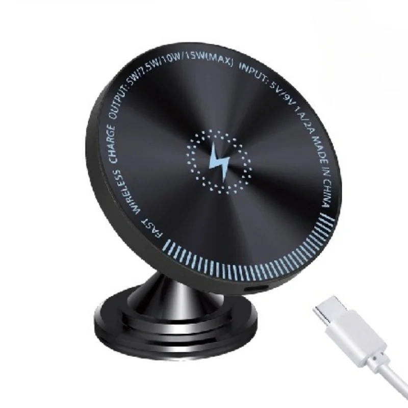 Enhanced Magnetic Wireless Car Charger – 15W Fast Charging Phone Mount Holder