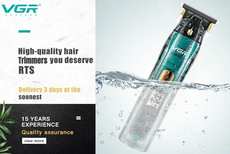 Vgr Electric Shaver 2 In 1 Waterproof Beard Trimmer For Men_voghion.com