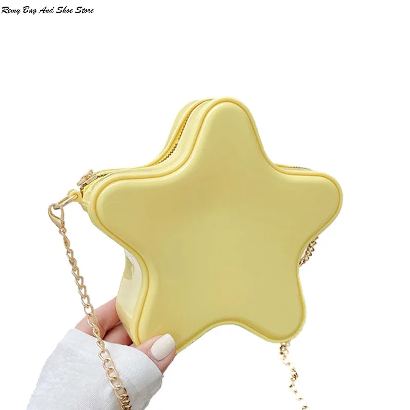 

Cute Candy Star Shape Single Shoulder Fashion Girls Summer Chain Crossbody Bag, Funny PVC MINI Clutch Bag
