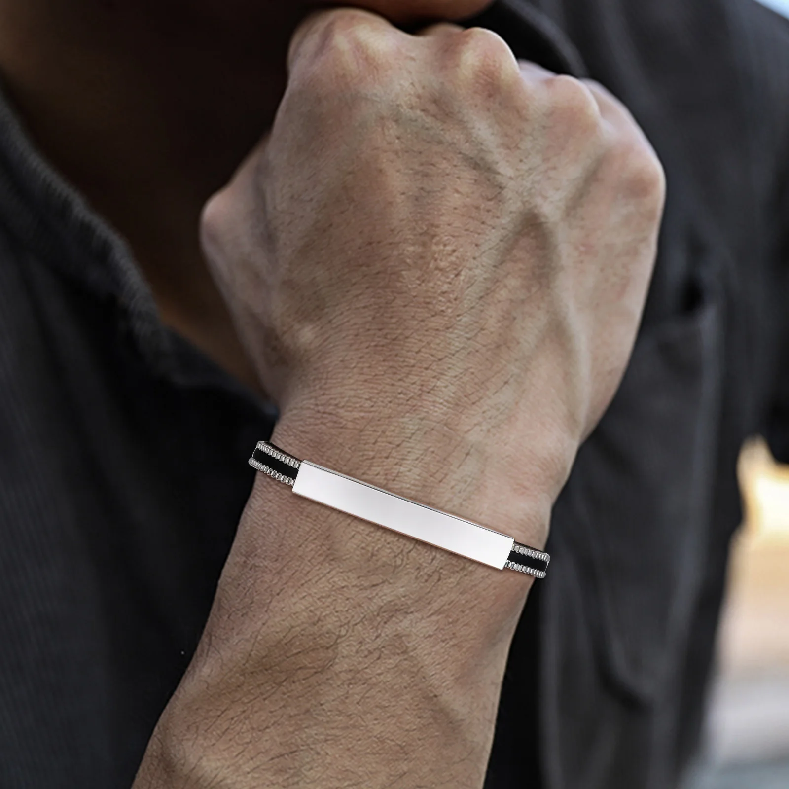 MPRAINBOW Custom Personalized Engraving Wedding Band Rings Name Date Oath Stainless Steel Rings　並行輸入品 MPRAINBOW Personalized Braided Couples Bracelet：Custom Name