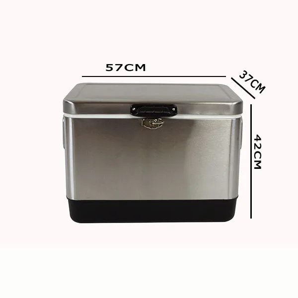 

customized car cooler box with ice high quality for 72 hours cooling metal cooler box