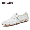 DEKABR Fashion Loafer Shoes Men Genuine Leather Soft Comfy Slip-on Moccasins Handmade Man Casual Shoes Drive Walk Luxury Leisure