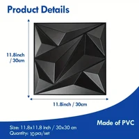 3D ผนังแผง 30x30 ซม.ผนังในร่มตกแต่งสําหรับห้องนอนห้องนั่งเล่นพื้นหลังโรงแรมสํานักงานภาพจิตรกรรมฝาผนังผนัง DIY Home Decor 2