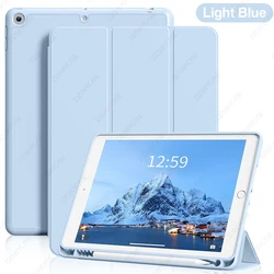Slim & Lightweight Trifold Stand Protective Smart Tablet Cover (Light Blue)
