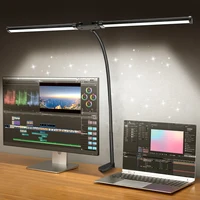 Double/Single Head LED Desk Lamp Dimmable PC Monitor Light USB Table Lamps Reading Lights Eye Protection 3 Color Mode For Office 1