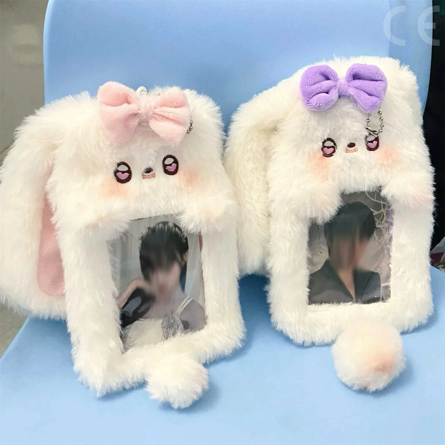Card Holder 1pcs Plush Photocard Holder Cute Cartoon Photo Card Holder ID Credit Band Card Protector