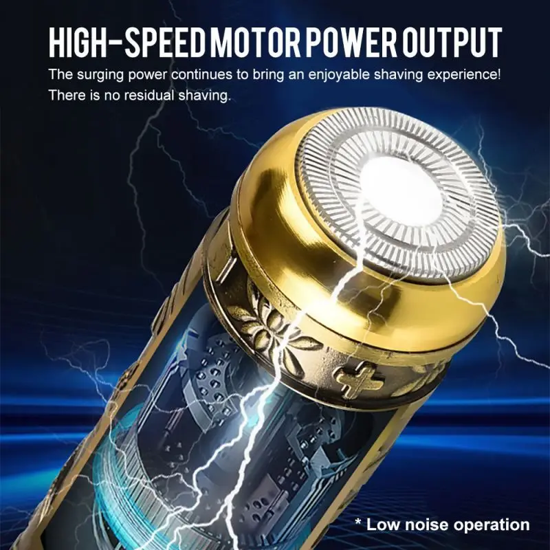 Electric Shaver Beard Trimmer Men's Electric Shaver Beard Trimmer Portable Hair Shaver Barbershop Hair Cutting Machine USB Rechargeable Waterproof Cutter