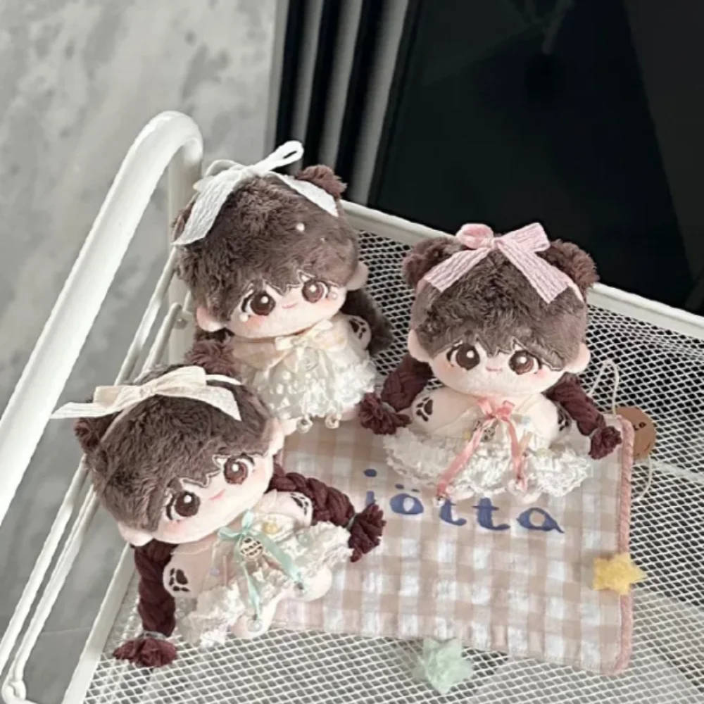 Strap Dress 10cm Cotton Doll Clothes Suit Lovely Doll Clothes Outfit Bow Knot White Doll Dress Up Set 10cm Cotton Doll